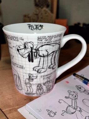 Rare and in Mint Condition Disney Pluto Mug - Sketchbook Collection